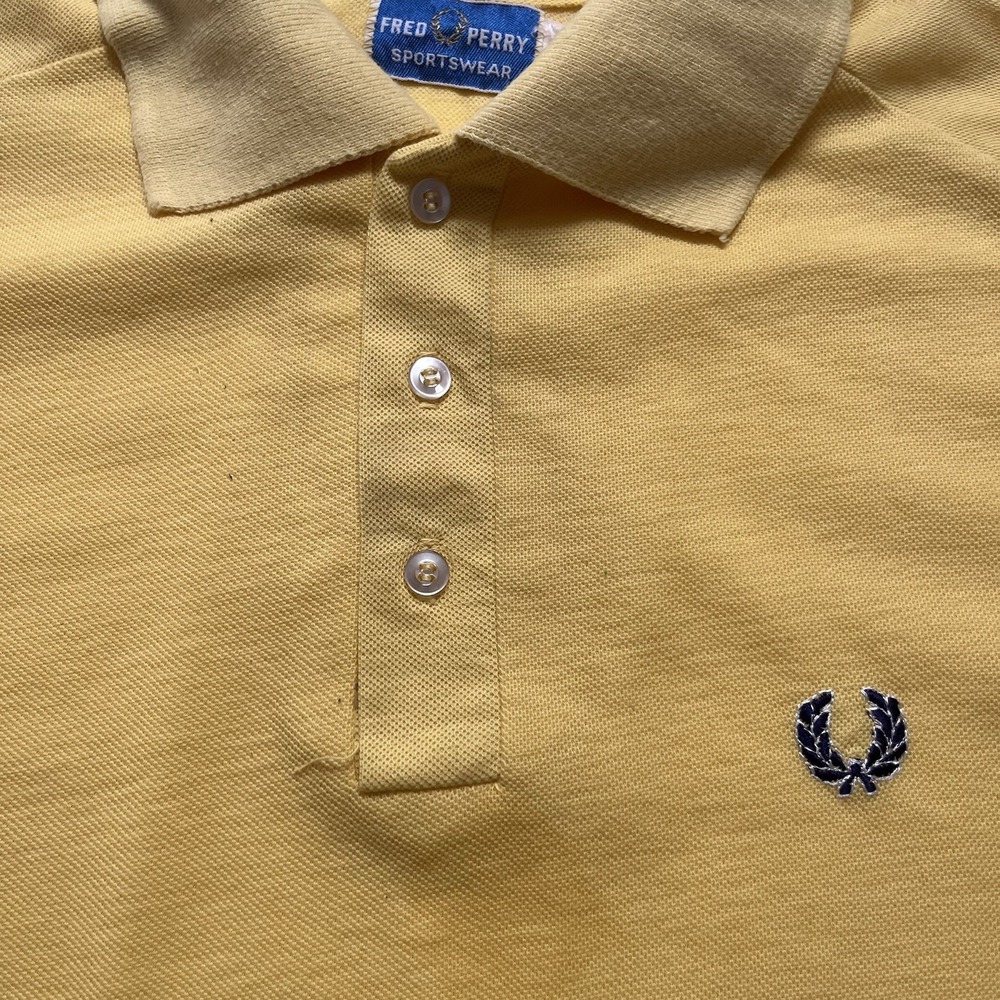 Fred Perry Men's Polo Medium Yellow Basic - image 6